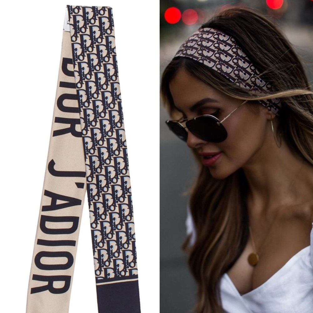 One more in stock! Designer Inspired Twilly Scarf Headband Purse Scarf